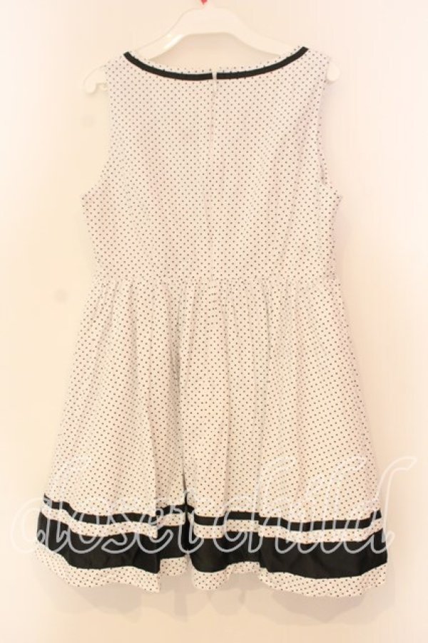 画像2: Ank Rouge / ドットジャンパースカート  シロ×クロ O-25-12-30-023-CA-OP-IG-OS (2)