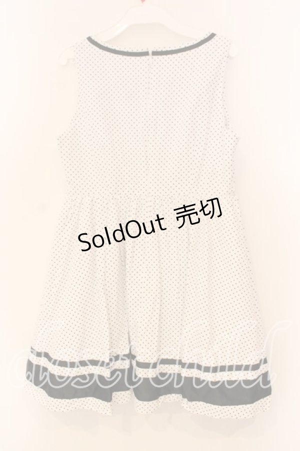 画像2: Ank Rouge / ドットジャンパースカート  シロ×クロ O-25-12-30-023-CA-OP-IG-ZT0104P (2)