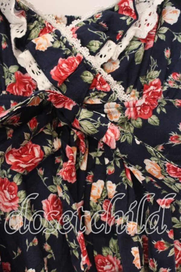 画像2: LIZ LISA / 花柄キャミソールオールインワン  ネイビー O-25-12-30-027-LO-OP-IG-OS (2)