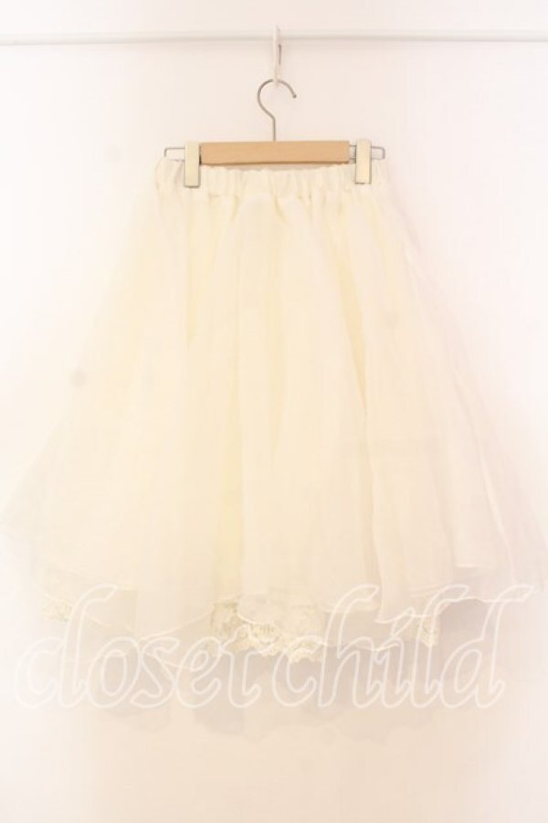 画像3: Favorite / ボリュームオーガンジースカート  シロ O-25-12-30-030-LO-SK-IG-OS (3)