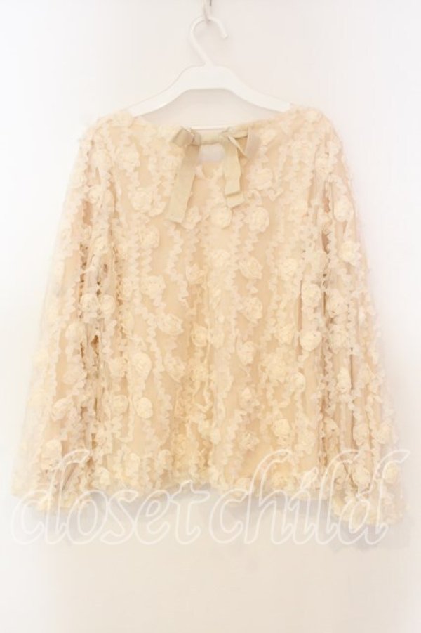 画像3: Favorite / ローズモチーフプルオーバー  アイボリー O-25-12-30-031-LO-TO-IG-OS (3)