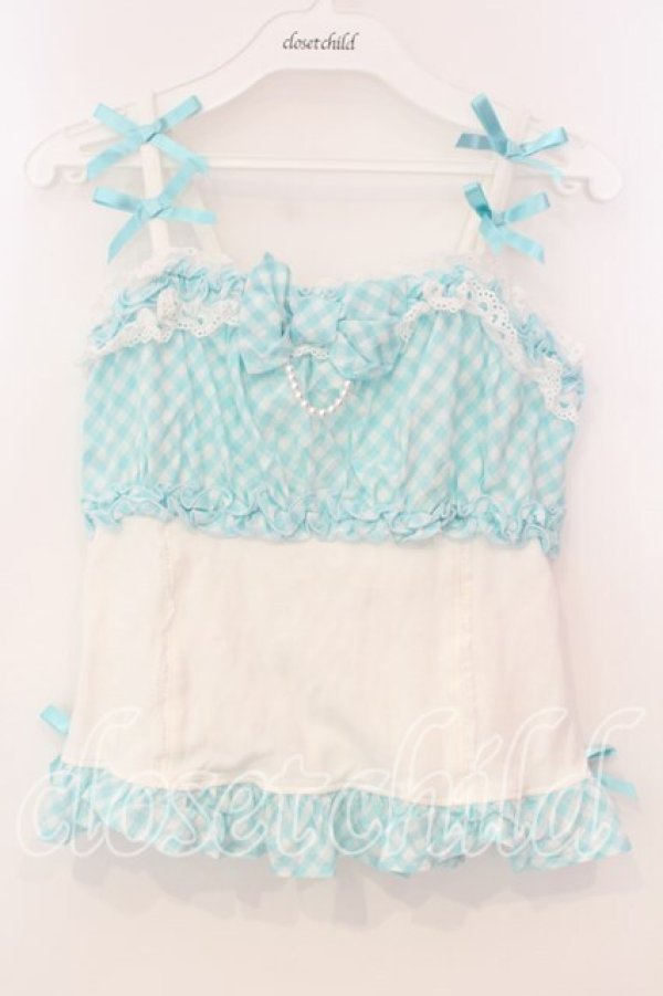 画像1: Angelic Pretty / ギンガム切替キャミソール  シロ×サックス O-25-12-30-033-AP-TO-IG-OS (1)