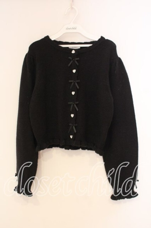 画像1: Alice Mashiro / ニットカーディガン L クロ O-26-01-05-029-0-TO-OW-ZT0107X (1)