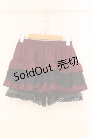 画像: NIBBLE POISON / ゴシックフリルミニペチパン M ワイン O-26-01-05-033-0-PA-OW-OS