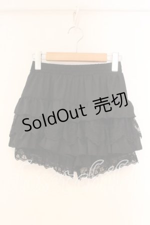 画像: NIBBLE POISON / ゴシックフリルミニペチパン M クロ O-26-01-05-034-0-PA-OW-OS