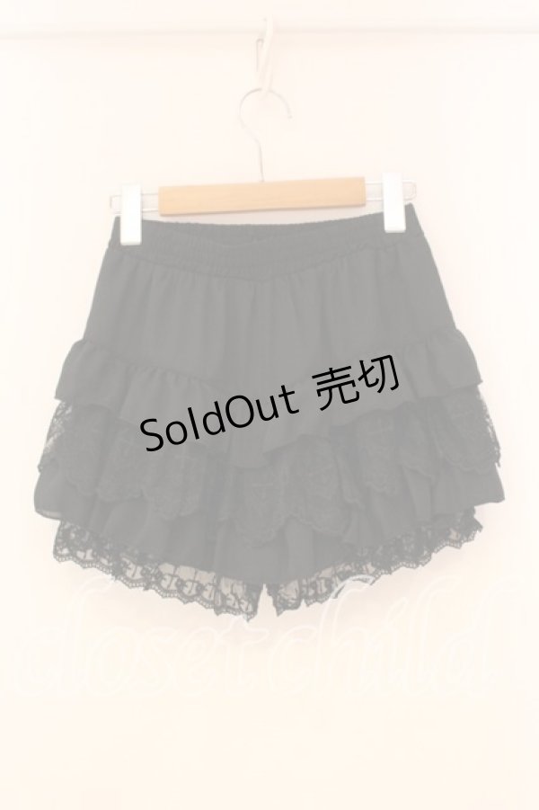 画像3: NIBBLE POISON / ゴシックフリルミニペチパン M クロ O-26-01-05-034-0-PA-OW-OS (3)