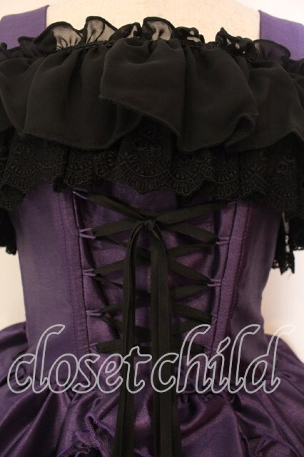 画像2: ATELIER PIERROT / バッスルコルセットジャンパースカート（202）  パープル O-26-01-05-004-EL-OP-IG-OS (2)