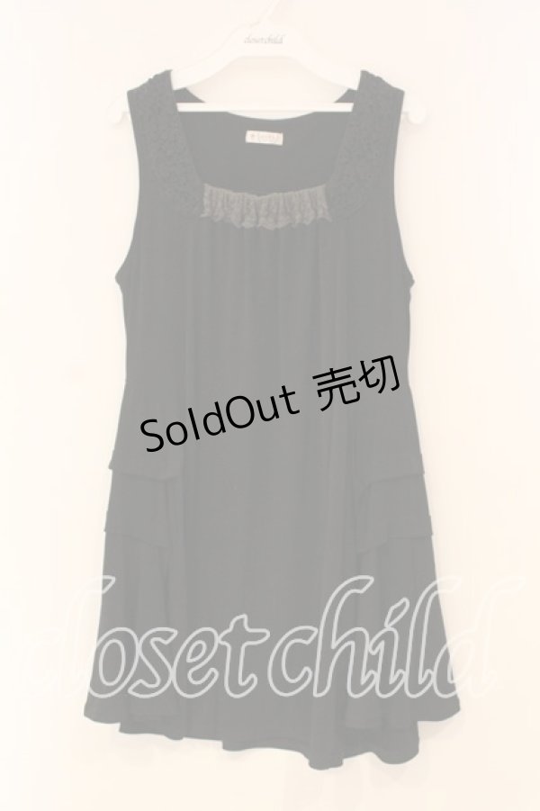 画像1: axes femme / サイドタックノースリーブチュニック M クロ O-26-01-05-043-AX-TO-OW-ZT535 (1)