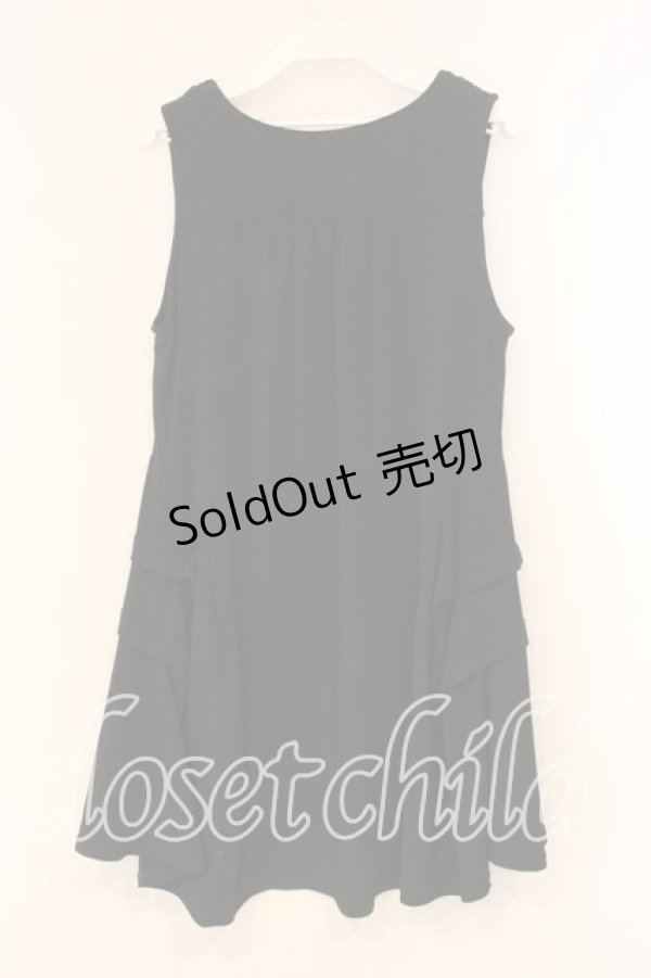 画像2: axes femme / サイドタックノースリーブチュニック M クロ O-26-01-05-043-AX-TO-OW-ZT535 (2)