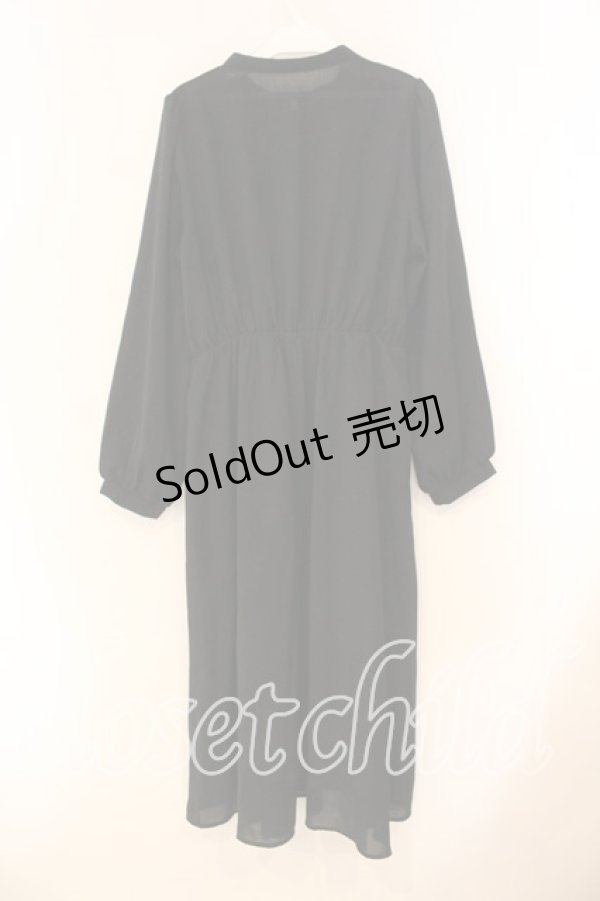 画像2: axes femme / チャイナ刺繍ワンピース M クロ O-26-01-05-044-AX-OP-OW-ZT537 (2)