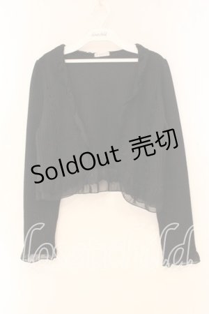 画像: axes femme / フリルショートボレロ M クロ O-26-01-05-049-AX-TO-OW-ZT0107X