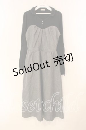 画像: axes femme / レイヤード風ワンピース M クロ O-26-01-05-051-AX-OP-OW-ZT551