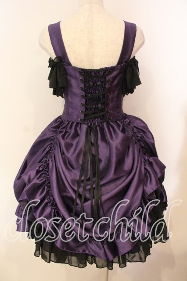 画像5: ATELIER PIERROT / バッスルコルセットジャンパースカート（202）  パープル O-26-01-05-004-EL-OP-IG-OS (5)