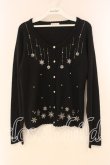 画像1: axes femme / 雪の結晶刺繍カーディガン M クロ O-26-01-05-054-AX-TO-OW-ZT0107X (1)