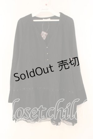 画像: axes femme / はしごレースミディボレロ M クロ O-26-01-05-062-AX-TO-OW-ZT0107X