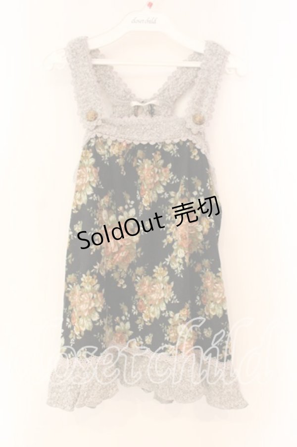 画像1: axes femme / 花柄アウターキャミ M クロ O-26-01-05-063-AX-TO-OW-OS (1)