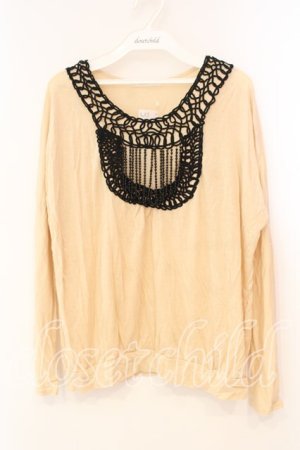 画像: axes femme / コード装飾インナープルオーバー M キナリ O-26-01-05-070-AX-TO-OW-ZT0107X