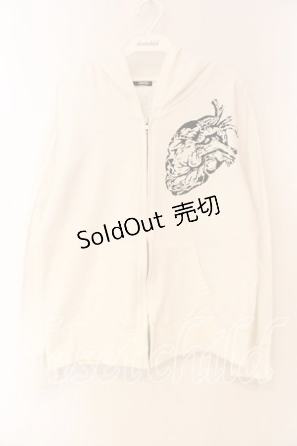 画像1: GLAD NEWS / ボーンウイングプリントパーカー  ホワイト O-26-01-05-087-GL-TO-YM-OS (1)