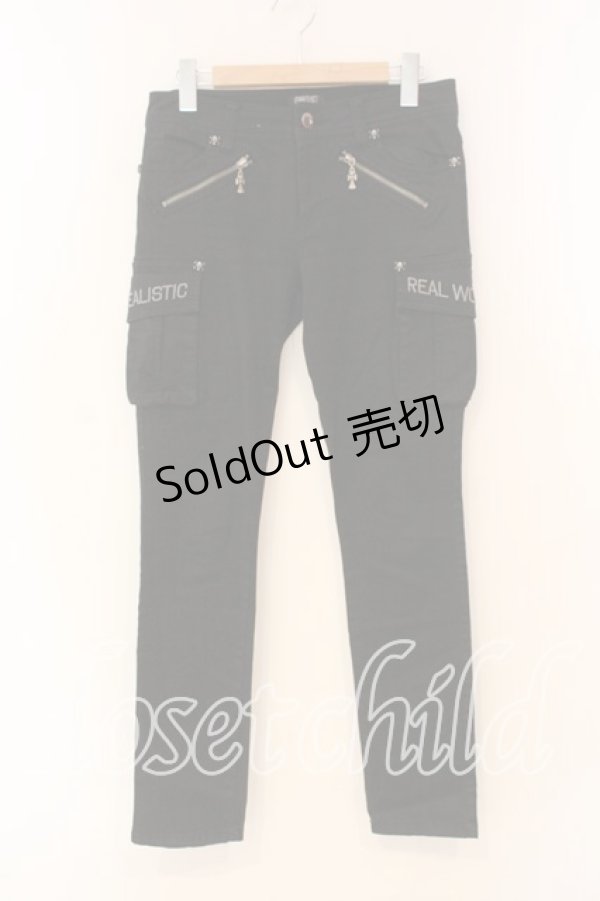 画像1: GHOST of HARLEM / ストレッチスキニーカーゴパンツ M ブラック O-26-01-05-088-GL-TO-YM-OS (1)