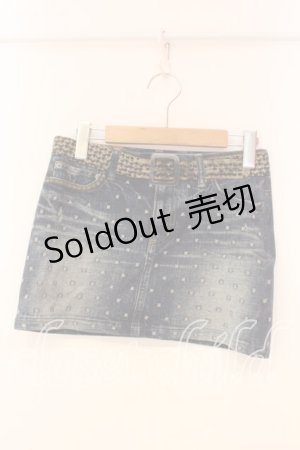 画像: HYSTERIC GLAMOUR / プリントスウェットイージースカート F ブルー O-26-01-05-090-PU-PA-YM-OS