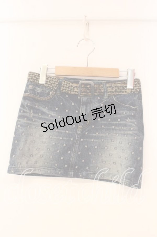 画像1: HYSTERIC GLAMOUR / プリントスウェットイージースカート F ブルー O-26-01-05-090-PU-PA-YM-OS (1)