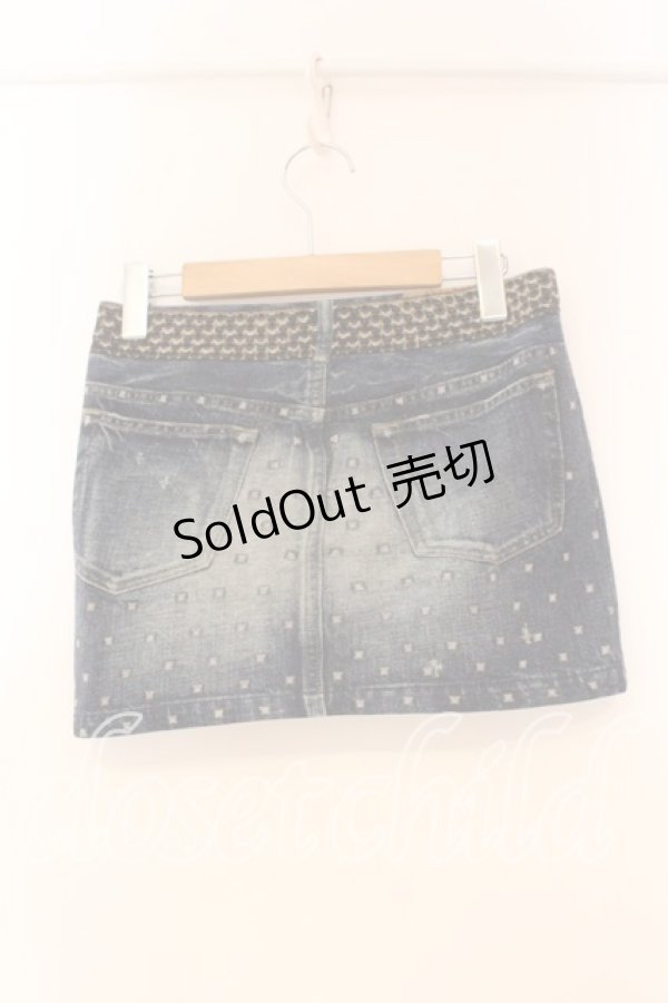 画像2: HYSTERIC GLAMOUR / プリントスウェットイージースカート F ブルー O-26-01-05-090-PU-PA-YM-OS (2)