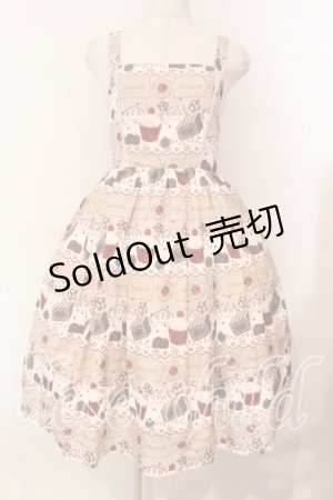 画像: axes femme Kawaii / お菓子柄ジャンパースカート  ピンク O-26-01-05-002-AX-OP-IG-OS