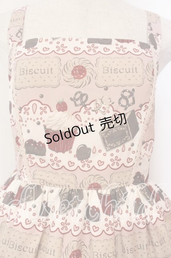 画像2: axes femme kawaii / お菓子柄ジャンパースカート  ピンク O-26-01-05-002-AX-OP-IG-OS (2)