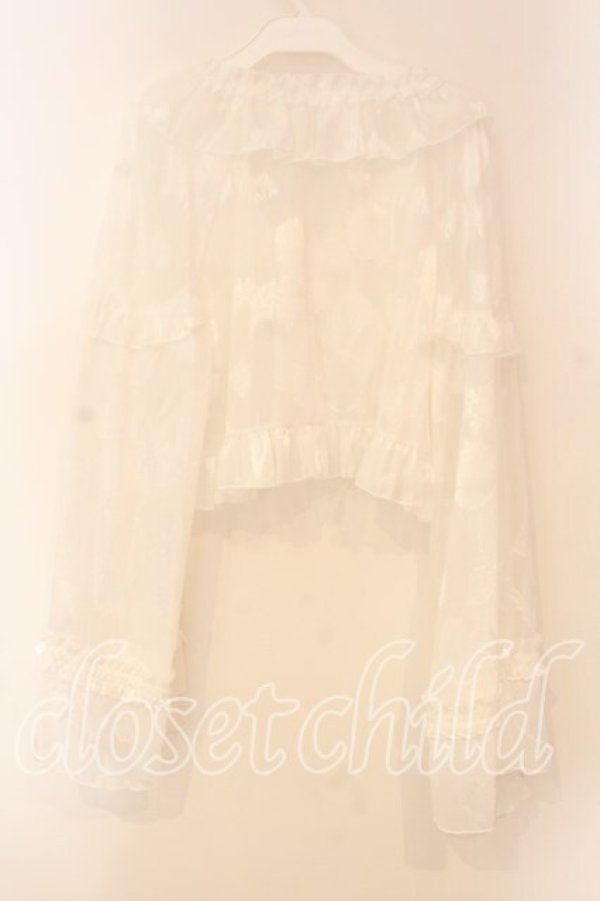 画像3: 時光lolita / シェル柄フリルボレロ L シロ O-26-01-05-014-0-TO-OW-ZT0107X (3)