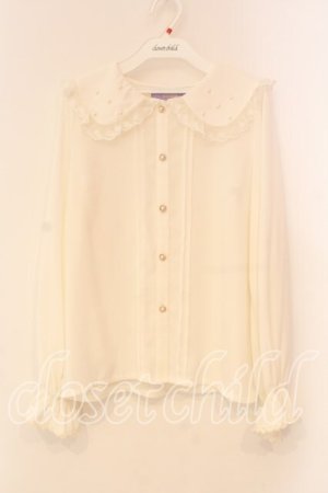 画像: axes femme kawaii / パール丸襟ブラウス M シロ O-26-01-05-023-AX-BL-OW-OS