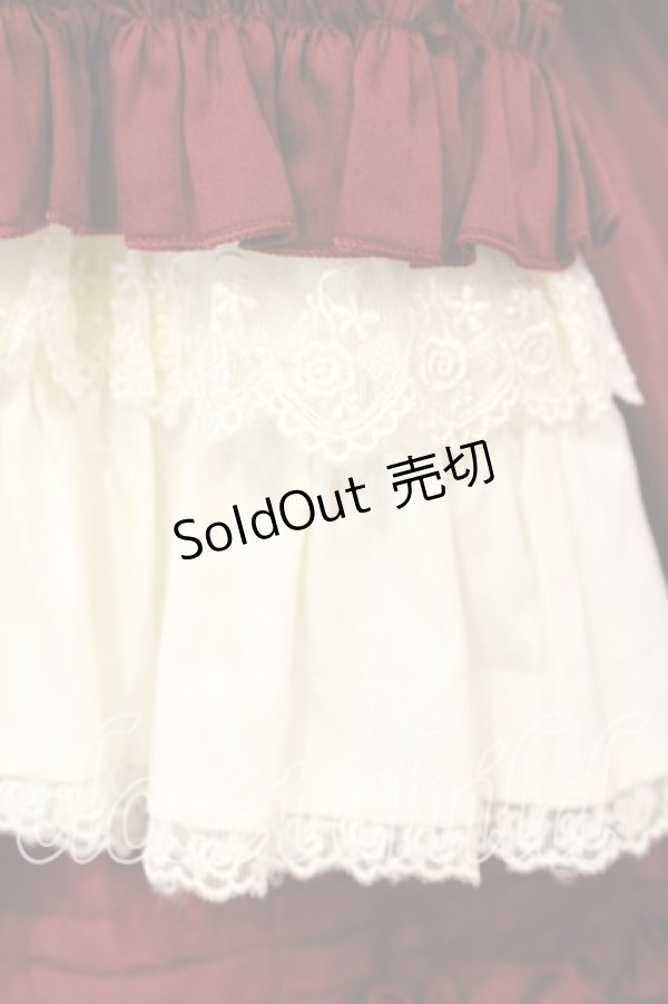 画像4: Pina sweetcollection / ドール姫袖ワンピース  ワイン O-26-01-08-019-LO-OP-OW-OS (4)