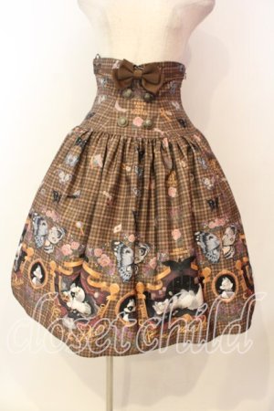 画像: ALICE and the PIRATES / Dual face 〜phantom and truth〜柄スカート  ブラウン O-26-01-08-023-PA-SK-OW-OS