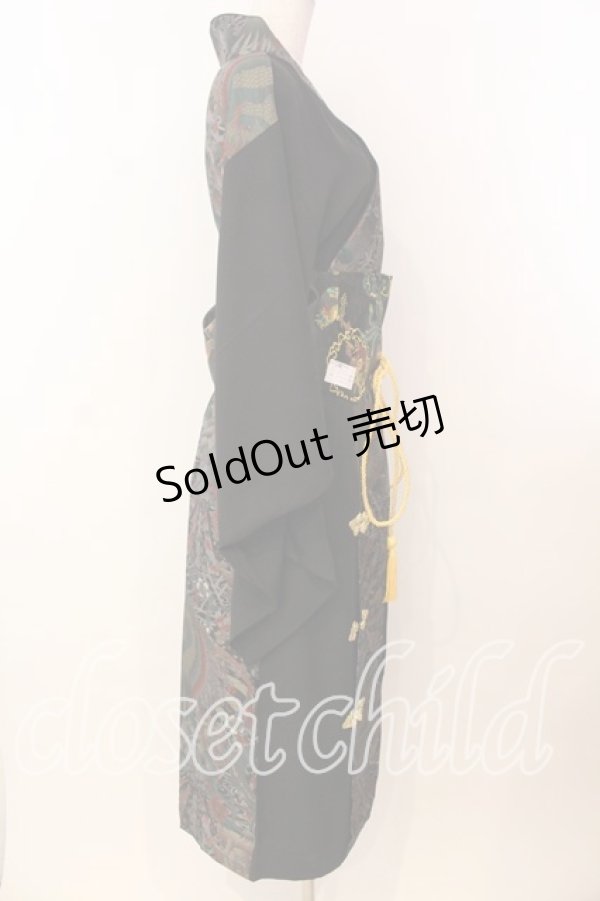 画像6: Qutie Frash / 2025 浴衣3点SET  グリーンＸブラック O-26-01-08-002-QU-OP-YM-OS (6)