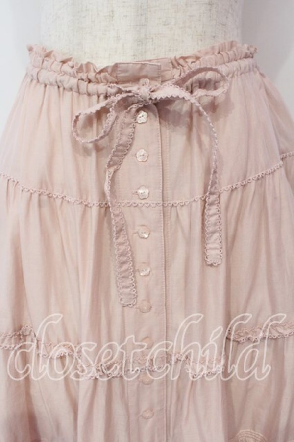 画像2: PINK HOUSE / ローンフリルティアードスカート  ピンク O-26-01-08-028-LO-SK-OW-OS (2)