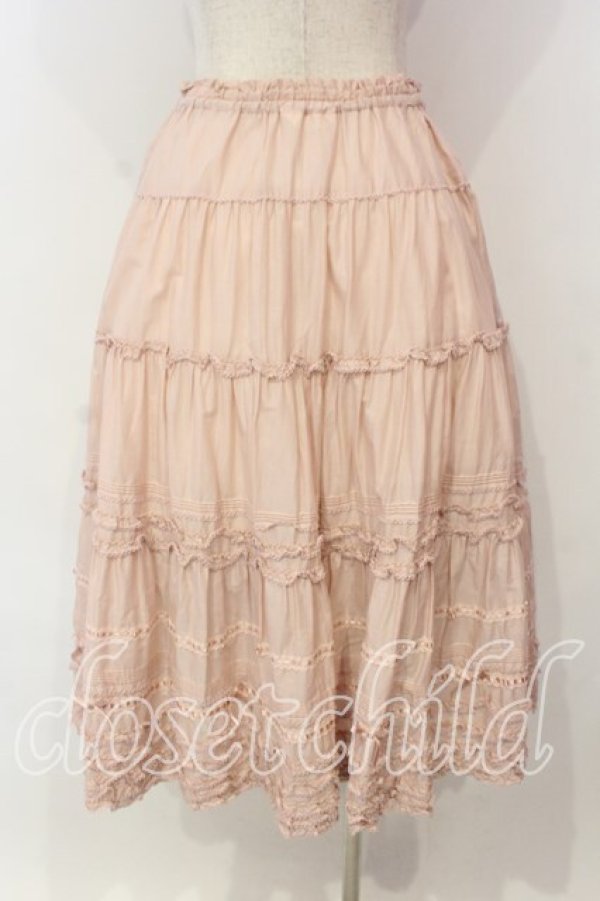 画像5: PINK HOUSE / ローンフリルティアードスカート  ピンク O-26-01-08-028-LO-SK-OW-OS (5)