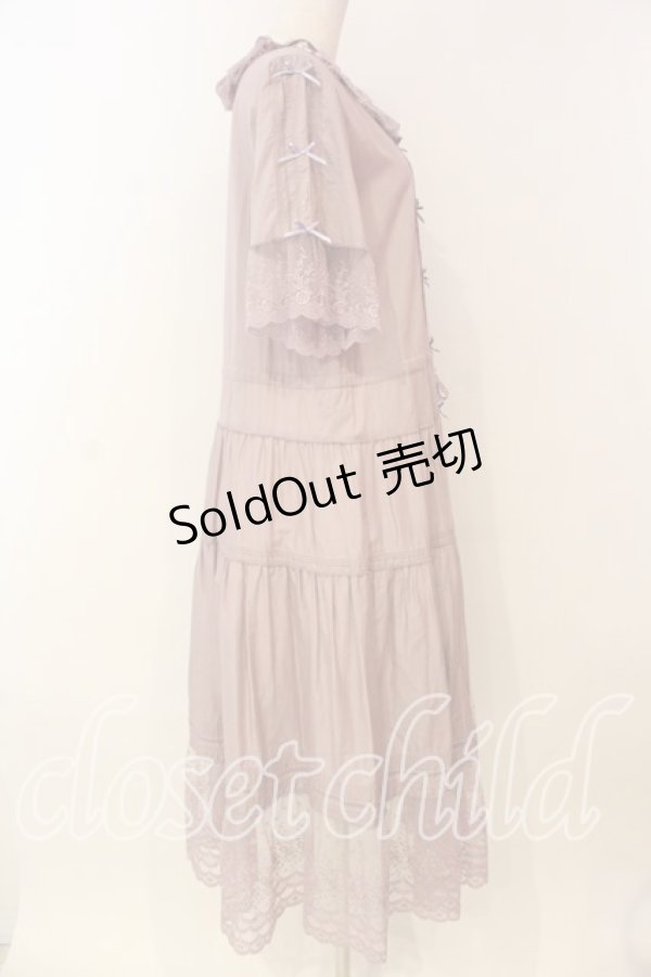 画像4: PINK HOUSE / ドットチュール×ローズチュールレース使いワンピース  ラベンダー O-26-01-08-030-LO-OP-OW-OS (4)