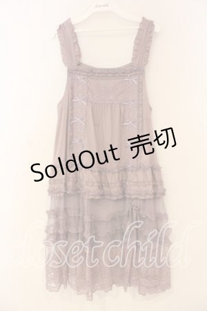 画像: PINK HOUSE / ドットチュール×オリジナルローズチュールレース使いチュニックブラウス  ラベンダー O-26-01-08-032-LO-OP-OW-OS