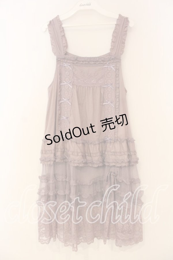 画像1: PINK HOUSE / ドットチュール×オリジナルローズチュールレース使いチュニックブラウス  ラベンダー O-26-01-08-032-LO-OP-OW-OS (1)