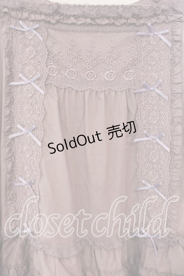 画像2: PINK HOUSE / ドットチュール×オリジナルローズチュールレース使いチュニックブラウス  ラベンダー O-26-01-08-032-LO-OP-OW-OS (2)