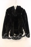 画像4: NieR Clothing / 超ふわもこ うさ耳2WAY OFF-SHOULDER OUTER アウター  ブラック O-26-01-08-043-PU-CO-IG-OS (4)