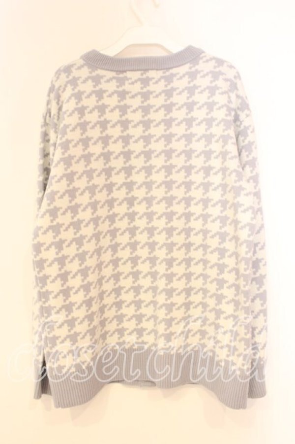 画像3: Ank Rouge / ビジューボタン千鳥カーデ M サックス O-26-01-08-045-CA-TO-OW-OS (3)