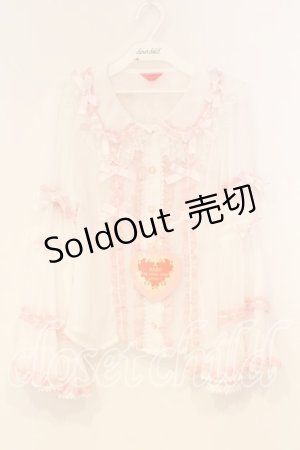 画像: BABY,THE STARS SHINE BRIGHT / Milky sugar pearlブラウス  シロ×ピンク O-26-01-08-046-BA-BL-OW-OS