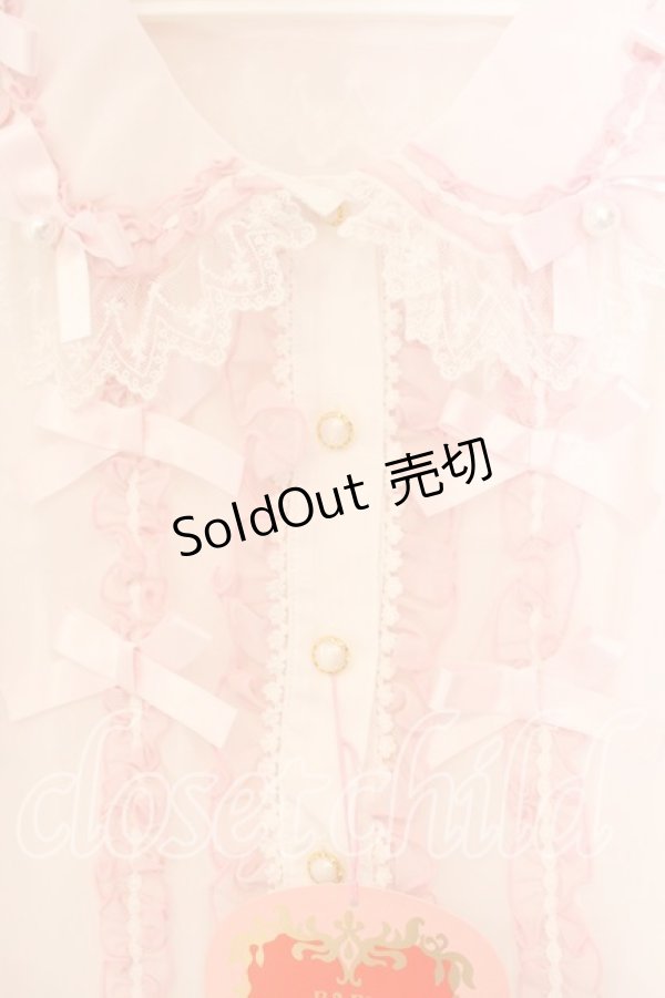 画像2: BABY,THE STARS SHINE BRIGHT / Milky sugar pearlブラウス  シロ×ピンク O-26-01-08-046-BA-BL-OW-OS (2)