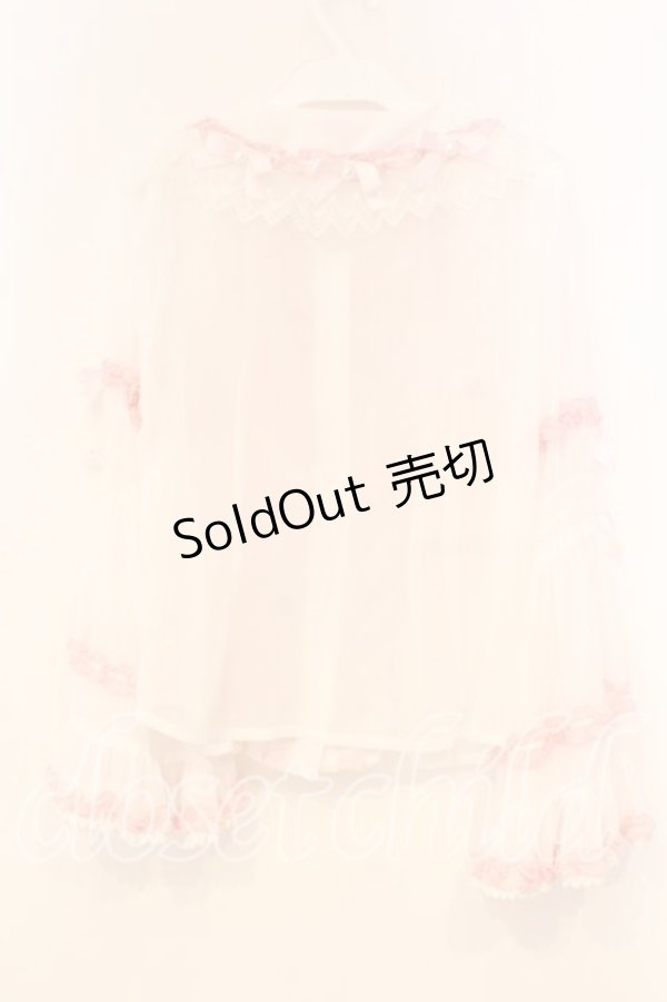 画像5: BABY,THE STARS SHINE BRIGHT / Milky sugar pearlブラウス  シロ×ピンク O-26-01-08-046-BA-BL-OW-OS (5)
