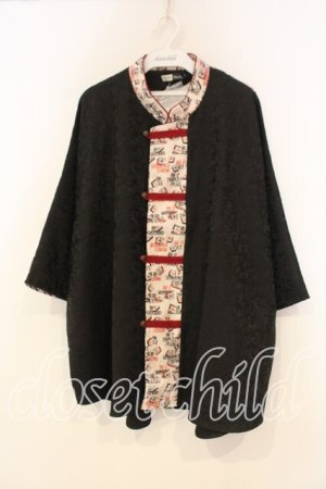 画像: AXES-X / 麻雀牌プリントチャイナシャツ M クロ O-26-01-08-047-LO-BL-OW-OS