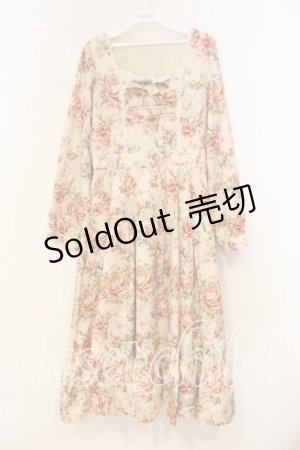 画像: axes femme / ブルームフラワー柄ワンピース F キナリ O-26-01-08-050-AX-OP-OW-OS