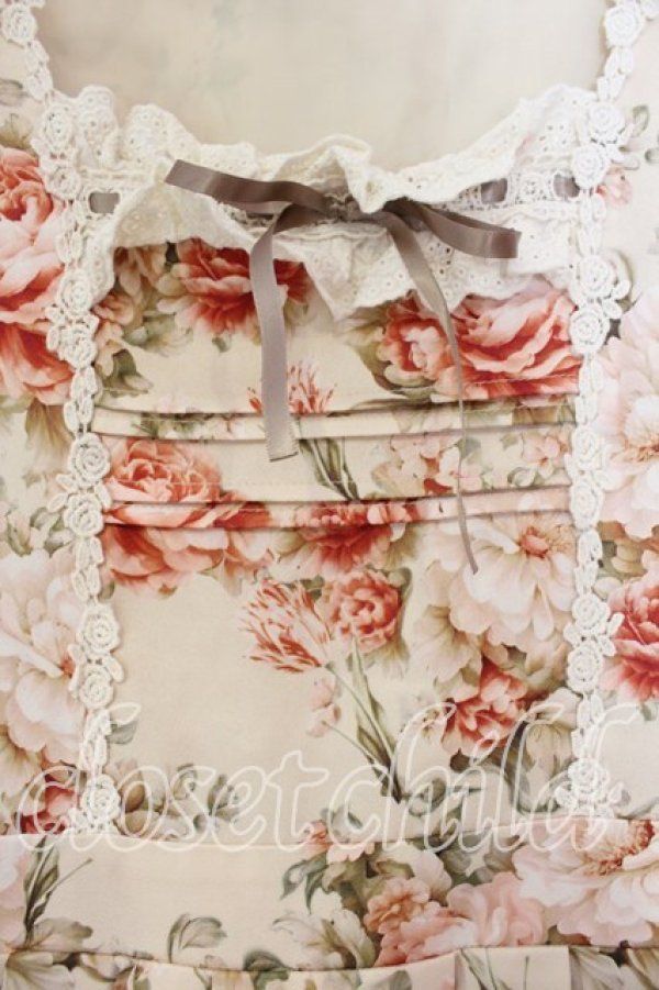 画像2: axes femme / ブルームフラワー柄ワンピース F キナリ O-26-01-08-050-AX-OP-OW-OS (2)