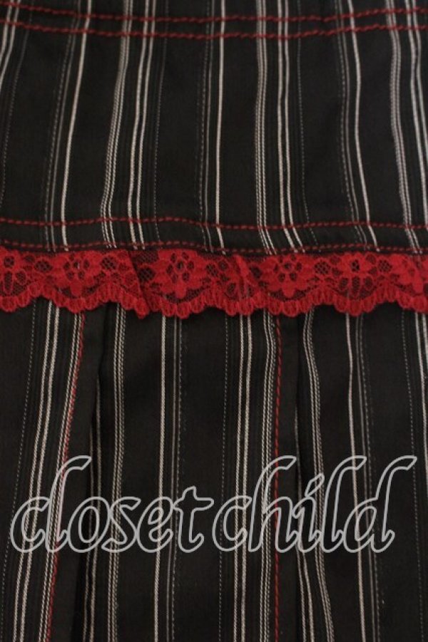 画像2: ALGONQUINS / リバーシブルラップスカート F ブラック×レッド O-26-01-08-051-AL-SK-OW-OS (2)