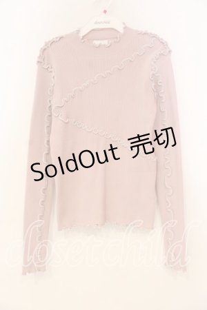 画像: merry jenny / メロウリブニットトップス F ピンク O-26-01-08-053-LO-TO-YM-OS