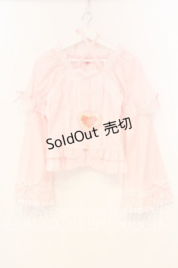 画像1: BABY,THE STARS SHINE BRIGHT / 姫袖後ろシャーリングブラウス  ピンク O-26-01-08-056-BA-BL-YM-OS (1)